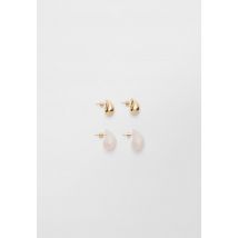Stradivarius Boucles d’oreilles gouttes  Rose OS