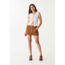 Stradivarius Jupe-culotte effet daim  Camel clair 32