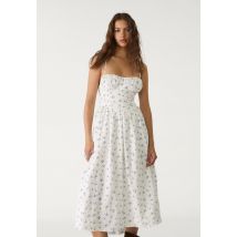 Stradivarius Robe longue imprimée  Écru M