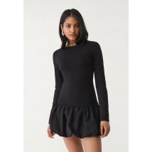 Stradivarius Robe cropped bouffante  Noir L