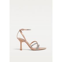 Stradivarius Sandales bijoux à talon  BEIGE 40