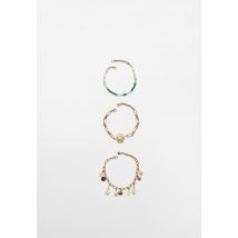 Stradivarius Set de 3 bracelets sous la mer  Or OS