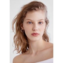 Stradivarius Lot 6 paires de boucles d’oreilles strass et anneaux  TRANSPARENT OS