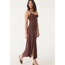 Stradivarius Robe longue en dentelle  Marron S