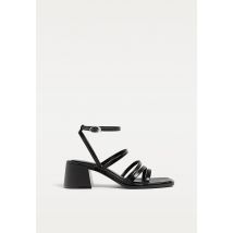 Stradivarius Sandales à talon large  NOIR  38