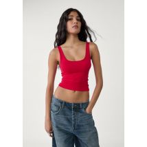 Stradivarius T-shirt en polyamide  Rouge S