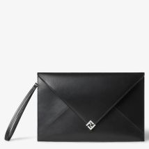 Cartera Plana Grande Squared Ff, Negro - Fendi