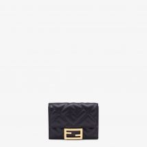 Micro Portefeuille Baguette À Trois Volets, Noir - Fendi