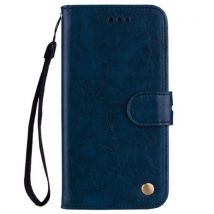 Etui En Cuir Pu Folio Multifonctionnel Antichoc Pour Samsung Galaxy S8 - Bleu