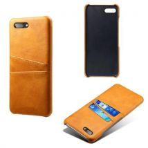 Coque En Cuir Avec Fente Carte Pour Blackberry Q5 Orange