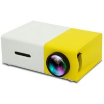 Mini Vidéoprojecteur Portable Home Cinema 400 Lumens LED HDMI USB Micro SD Blanc