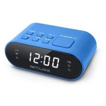 MUSE M-10 BL Radio reveil - horloge 24h - 20 stations - Bleu