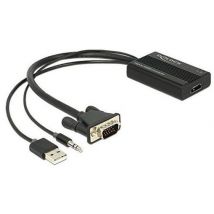 Adaptateur VGA vers HDMI avec Audio DELOCK 62597 3-pin USB A DELOCK