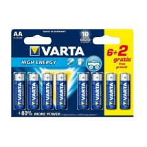 Pile Alcaline Varta LR6 AA 1,5V High Energy (8 pcs) Varta