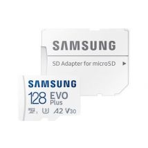 Samsung Carte Micro-SD EVO PLUS 128 Go avec adaptateur SD