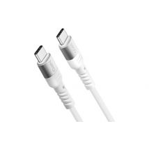 Câble USB-C vers USB-C 2M Connectiques renforcées Puissance 100W Forever Blanc