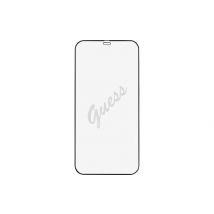 Verre trempé iPhone 12 Pro Max 9H Résistant avec Logo Guess Contour Noir