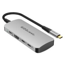 Dock USB-C multimédia 8 ports - EZQuest X40028 - HDMI 4K, USB-C, USB-A