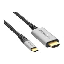 Câble USB-C vers HDMI 2.0 4K 60 Hz HDR 2,2 m - EZQuest X40019 DuraGuard
