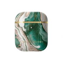 Coque AirPods 1 et 2 Design Marbre Élégant Golden Jade Marble Ideal of Sweden