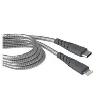 Force Power Câble Ultra-renforcé USB C/Lightning 2m - 3A Gris