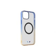 BMW Coque MagSafe pour iPhone 15 Silicone gel Design Dégradé Bleu