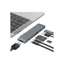Hub HDMI USB-C Micro SD Thunderbolt pour Macbook Pro 14 2021 Gris Sidéral