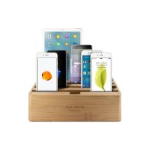 Novodio Ze Box Bamboo - Station de charge 6 ports USB pour iPhone / iPad