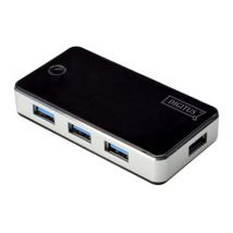 DIGITUS Hub USB 3.0, 4 ports, noir, bloc d´alimentation