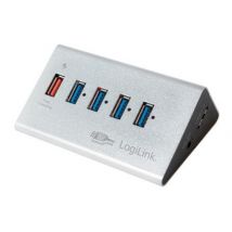 LogiLink Hub USB 3.0 avec bloc d´alimentation, 4 ports + 1