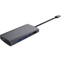 LMP USB-C Video Hub gris sidéral - Dock USB-C vers HDMI, USB 3.0 et USB-C