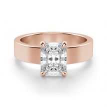 Basket Set Radiant 2.00 krt Masywny Pierścionek Zaręczynowy Diament Laboratoryjny 585 Różowe Złoto (14K)