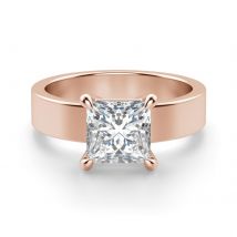 Basket Set Księżniczka 1.25 krt Masywny Pierścionek Zaręczynowy Diament Laboratoryjny 585 Różowe Złoto (14K)