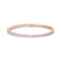 3 Prong Trillion Tenisowa Bransoletka s Laboratoryjnym Diamentem 5.50 krt z 14K (585) różowego złota