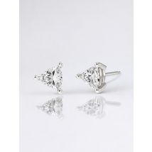 Klasyczne Kolczyki Sztyfty z Naturalnym Diamentem Trillion 0.50 Karata 925 Srebro