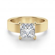 Basket Set Księżniczka 0.75 krt Masywny Pierścionek Zaręczynowy Diament Laboratoryjny 585 Żółte Złoto (14K)