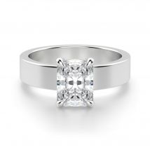 Basket Set Radiant 3.00 krt Masywny Pierścionek Zaręczynowy Diament Laboratoryjny 585 Białe Złoto (14K)