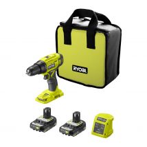RYOBI - Perceuse-visseuse sans fil 18V - Batterie 2x2.0 Ah