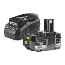 RYOBI - Pack batterie 4,0 Ah 18 V ONE+ Lithium+ et chargeur 2 A 30e anniversaire