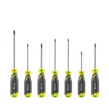 RYOBI - Set de tournevis magnétiques 7 pièces.