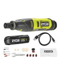 Ryobi - Mini-outil 4V USB Lithium - Batterie 1x5.0 Ah - avec 15 accessoires