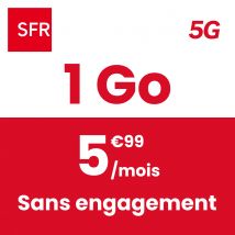 Forfait Mobile SFR 2h 1 Go 5G