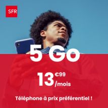 Forfait Mobile SFR 5 Go 4G+