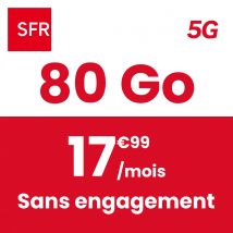 Forfait Mobile SFR 80 Go 5G