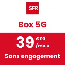 SFR Box 5G - Internet illimité (1,1 Gb/s 100 Mb/s), Appels illimités, Sans Engagement