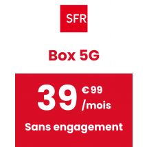 SFR Box 5G - Internet illimité (1,1 Gb/s 100 Mb/s), Appels illimités, Sans Engagement