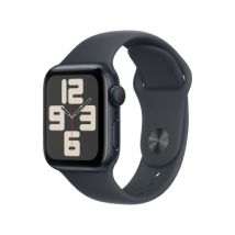 Apple Watch SE GPS 40mm Aluminium Minuit avec Bracelet Sport Minuit (S/M)