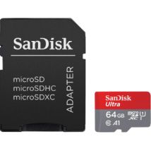 Sandisk MicroSDHC 64Go + Adaptateur carte SD