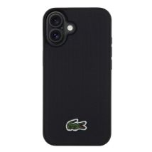 Coque Lacoste Petit Piqué noir pour Apple iPhone 16