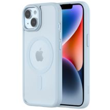 Coque translucide MacSafe bleu pour iPhone 15